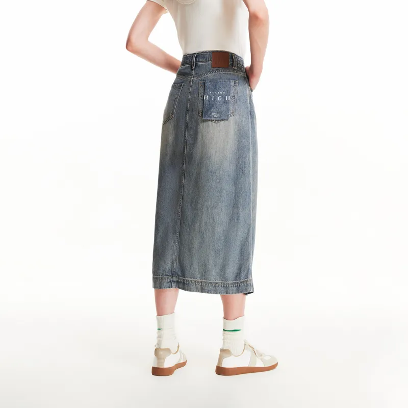 SEASON HIGH Denim Long Skirt Women's-7