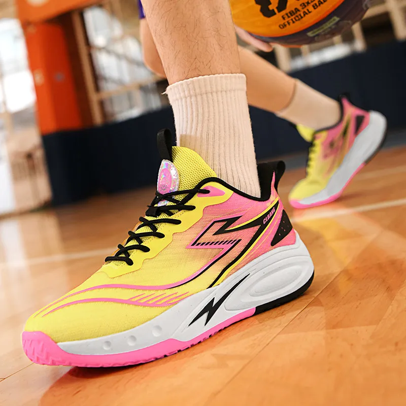 MUSNODO Shock Absorbers Slip Resistant Breathable Low Top Basketball Shoes Unisex-7