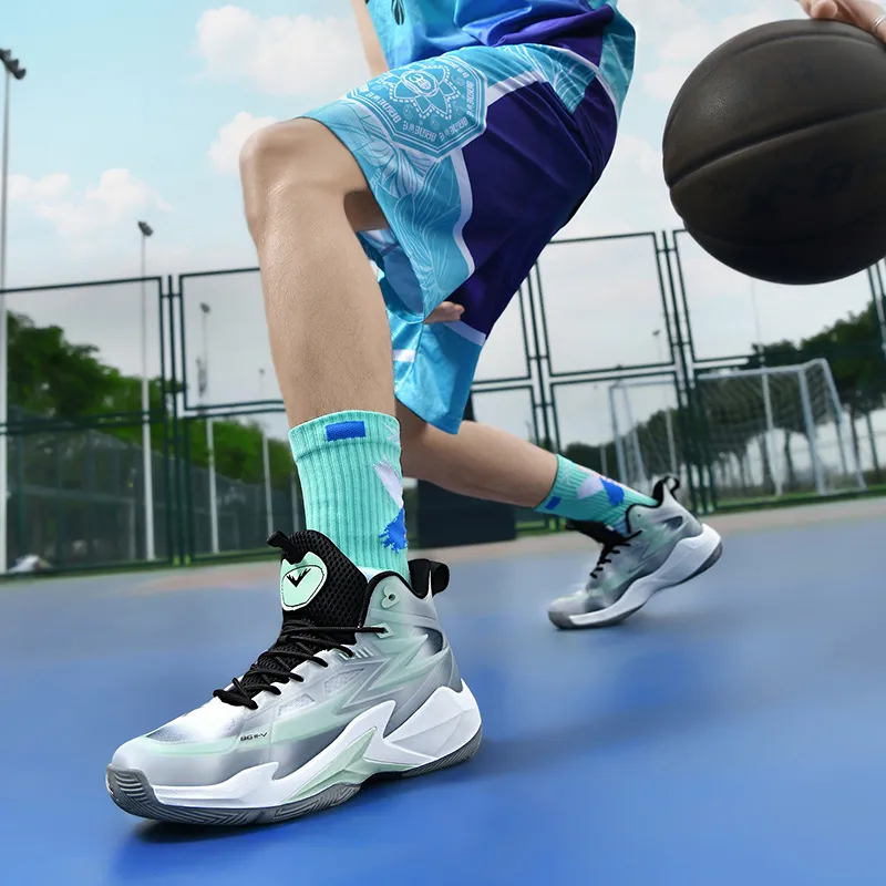 MUSNODO Shock Absorbers With Slip Resistant And Abrasion Resistant Properties High Top Basketball Shoes Unisex-5