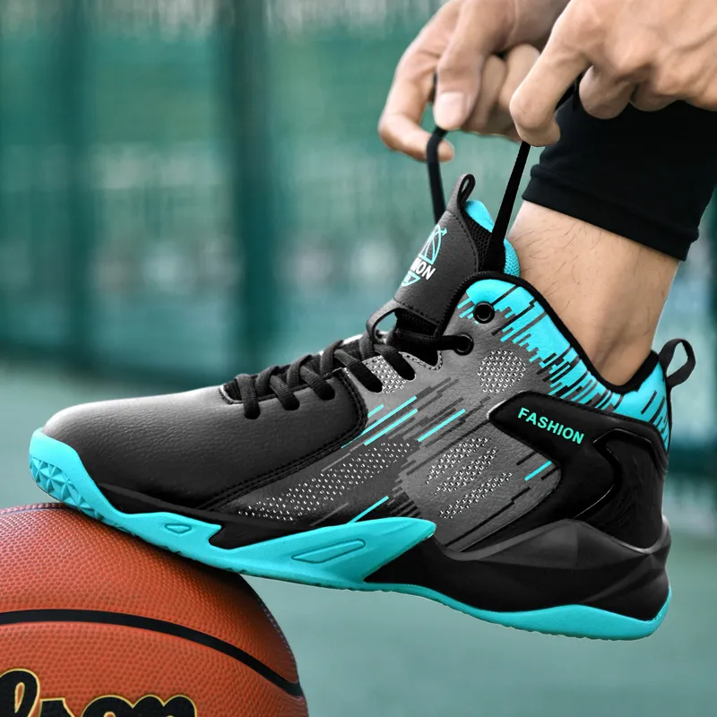MUSNODO Cushioning, Slip Resistant, And Abrasion Resistant High Top Basketball Shoes Unisex Black White Mismatched-11