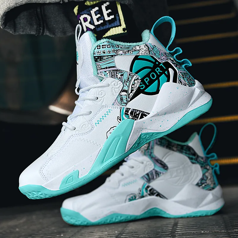 MUSNODO Thermal Cushioning Abrasion Resistant Slip Resistant High Top Basketball Shoes Unisex-31