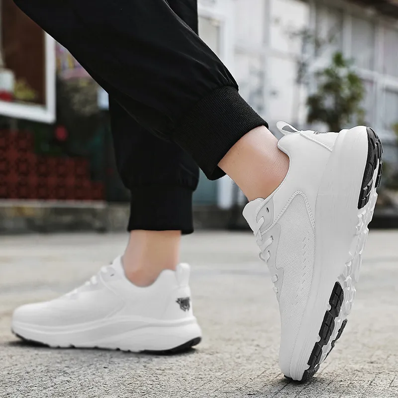 MUSNODO Shock Absorbers Slip Resistant Breathable Low Top Casual Running Shoes Unisex-16