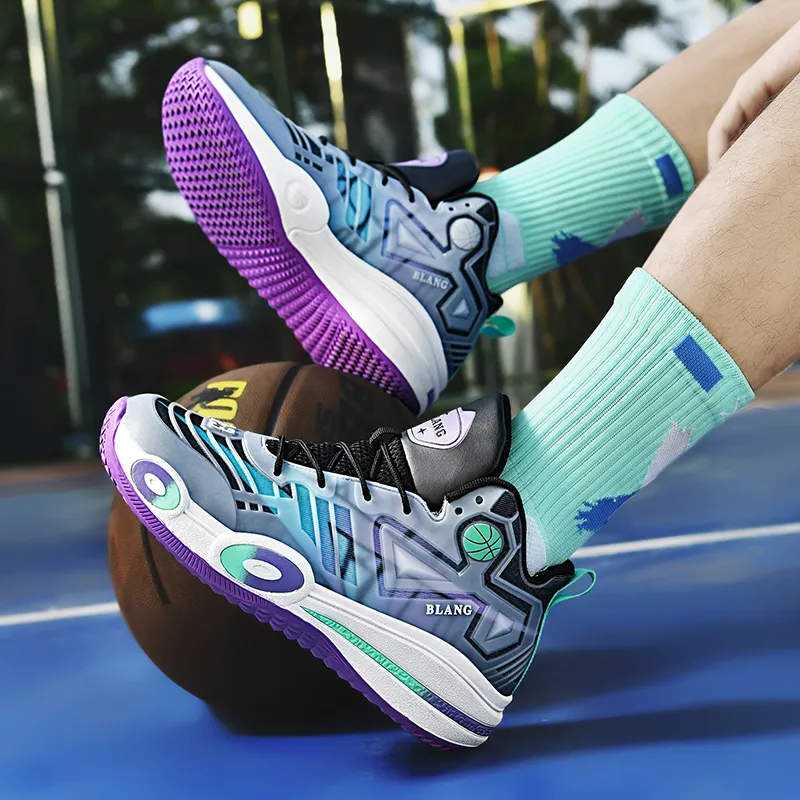 MUSNODO Cushioning, Slip Resistant, And Abrasion Resistant Mid Top Basketball Shoes Unisex-22