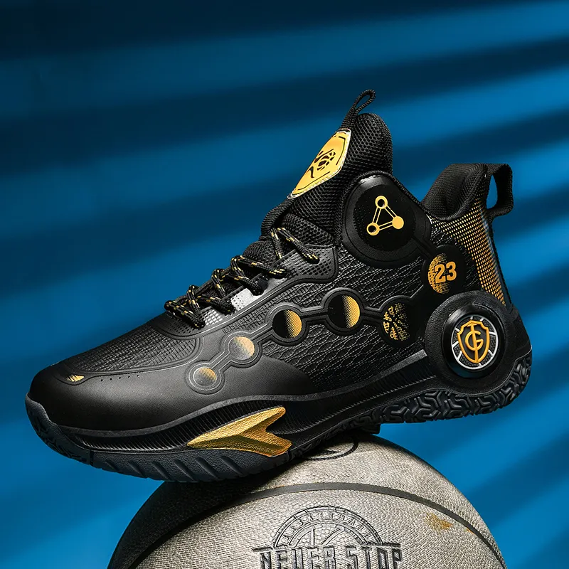 MUSNODO Shock Absorbers With Slip Resistant And Abrasion Resistant Properties Low Top Basketball Shoes Unisex Black-2