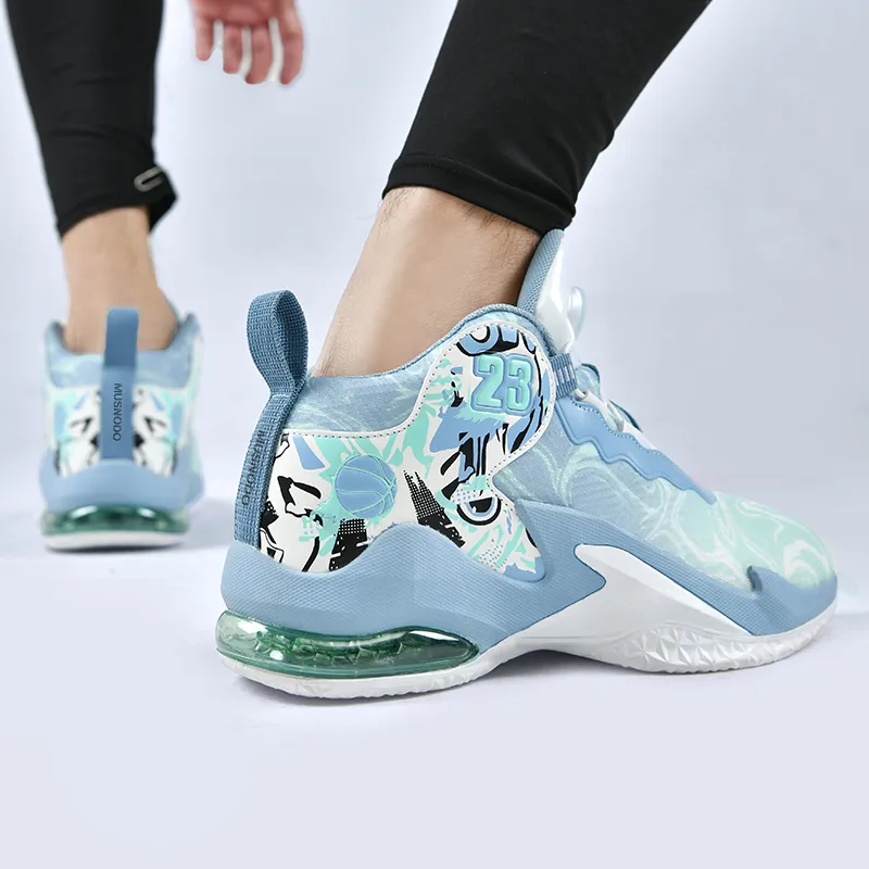 MUSNODO Cushioning, Slip Resistant, Abrasion Resistant, Breathable, Coverage, Rebound Mid Top Basketball Shoes Unisex-5
