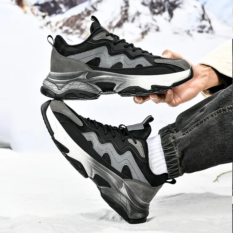 MUSNODO Cushioning, Slip Resistant, And Abrasion Resistant Low Top Casual Running Shoes Men's Black Purple Green-22