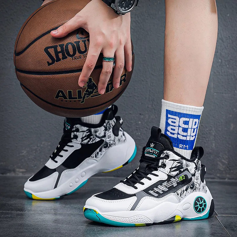 MUSNODO Cushioning, Slip Resistant, Abrasion Resistant, Breathable, Coverage, Support Mid Top Basketball Shoes Men's-12