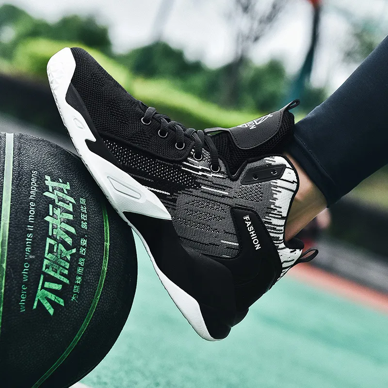 MUSNODO Shock Absorbers With Slip Resistant And Abrasion Resistant Properties High Top Basketball Shoes Unisex-4