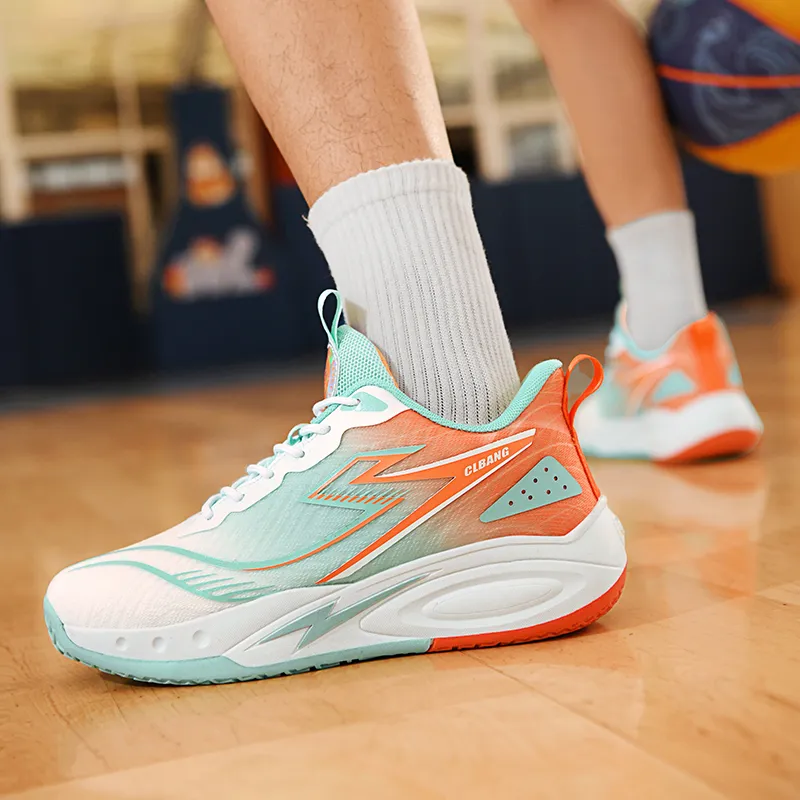 MUSNODO Shock Absorbers Slip Resistant Breathable Low Top Basketball Shoes Unisex-27