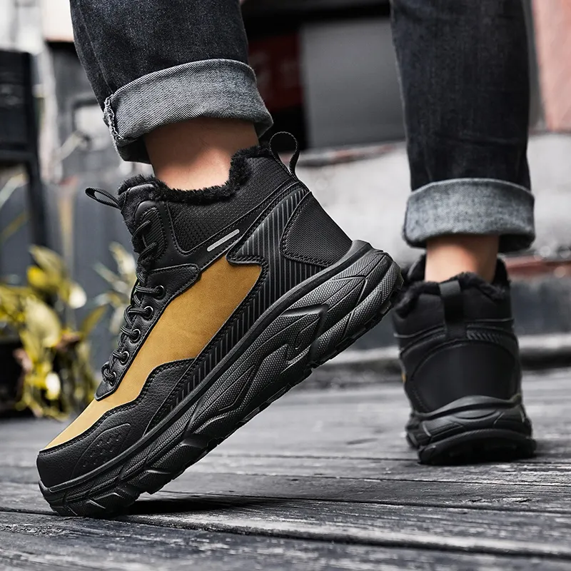 MUSNODO Slip Resistant, Abrasion Resistant, Thermal High Top Casual Running Shoes Men's-10