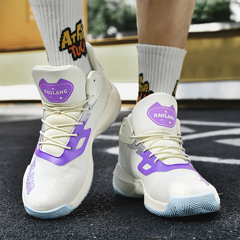 MUSNODO Breathable Coverage Support Mid Top Basketball Shoes Unisex-17