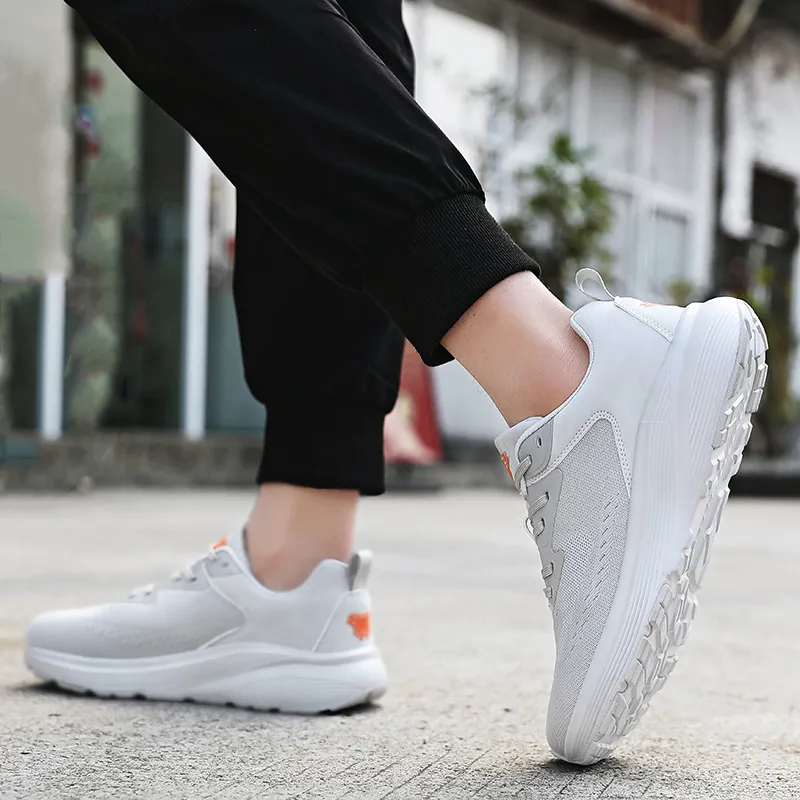 MUSNODO Shock Absorbers Slip Resistant Breathable Low Top Casual Running Shoes Unisex-23
