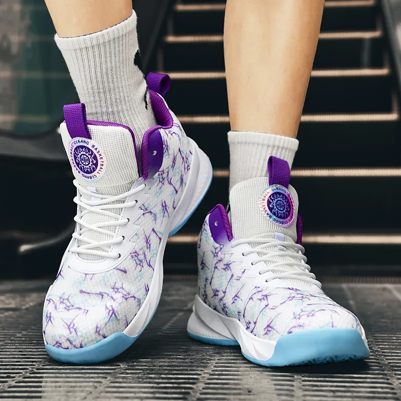 MUSNODO Cushioning, Slip Resistant, Abrasion Resistant, Breathable, Coverage, Rebound Mid Top Basketball Shoes Unisex-3