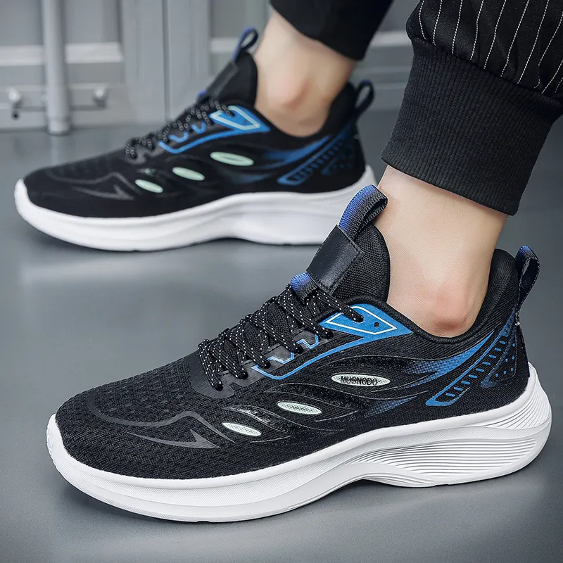 MUSNODO Shock Absorbing, Non Slip, Wear Resistant, Breathable And Lightweight Low Top Long Distance Running Shoes Men's-1
