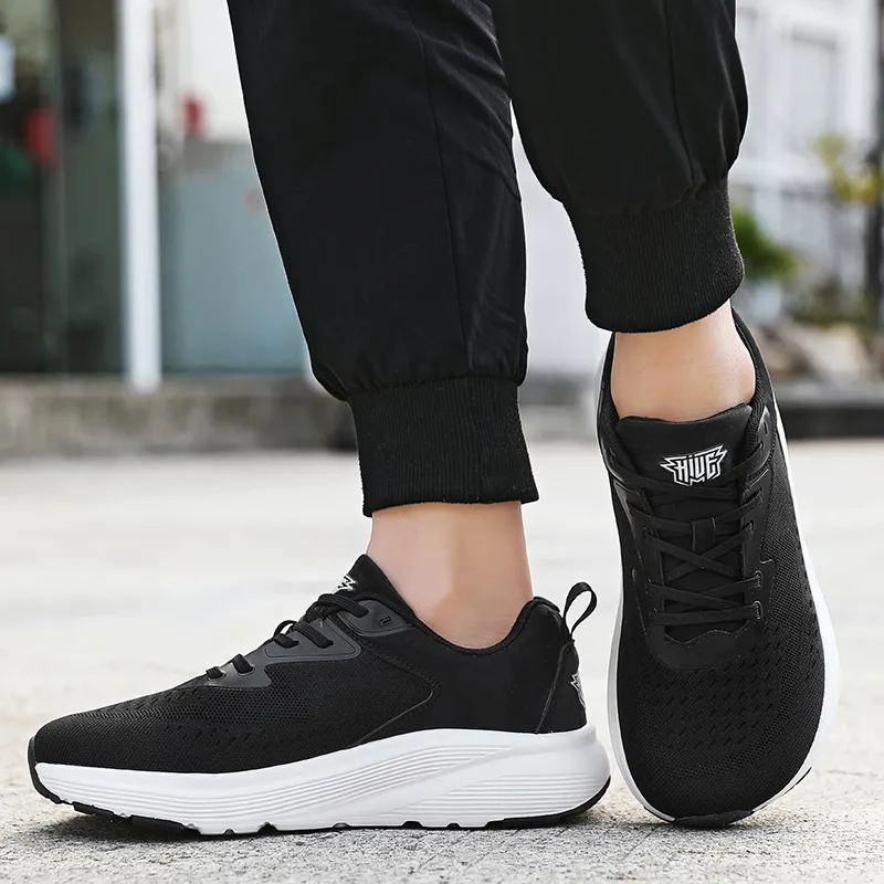 MUSNODO Shock Absorbers Slip Resistant Breathable Low Top Casual Running Shoes Unisex-8