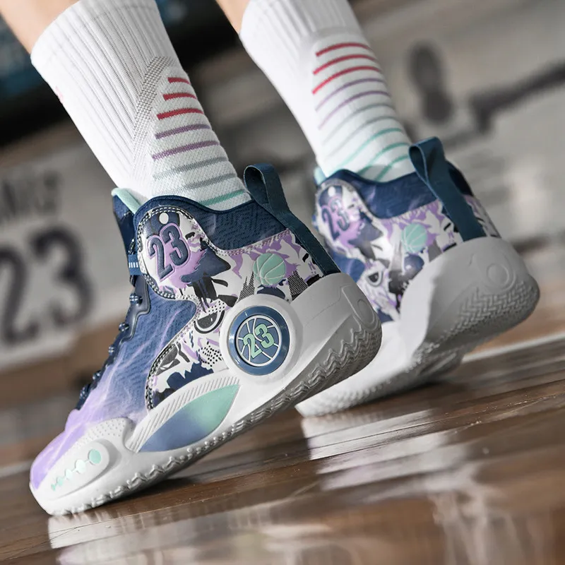 MUSNODO Shock Absorbers With Slip Resistant And Abrasion Resistant Properties High Top Basketball Shoes Unisex-25