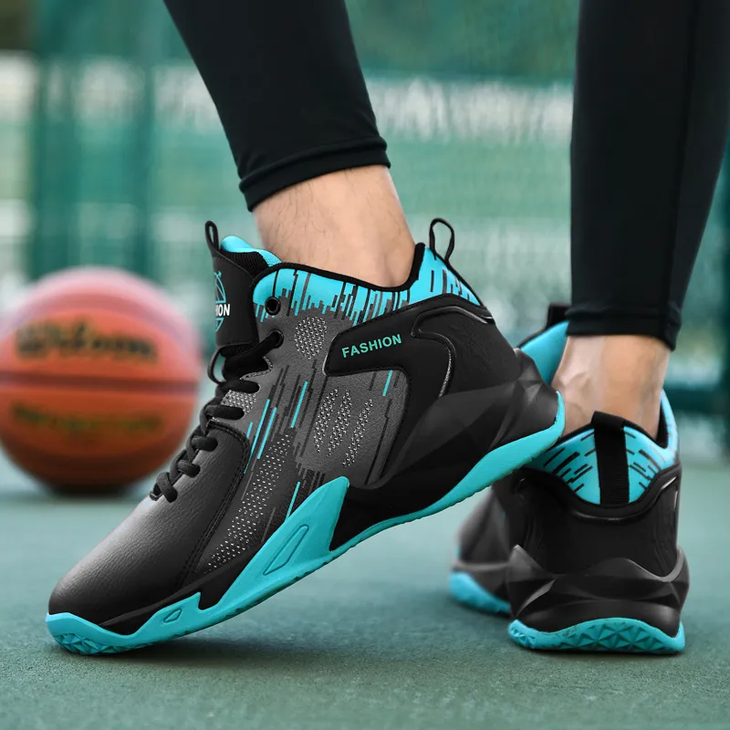 MUSNODO Cushioning, Slip Resistant, And Abrasion Resistant High Top Basketball Shoes Unisex Black White Mismatched-9