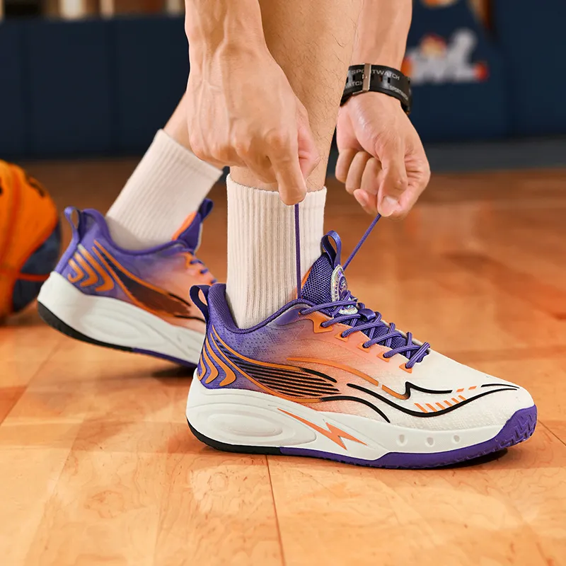 MUSNODO Shock Absorbers With Slip Resistant And Abrasion Resistant Properties Low Top Basketball Shoes Unisex-13
