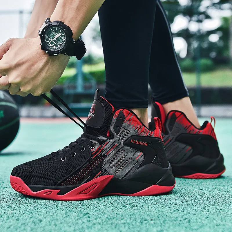 MUSNODO Shock Absorbers With Slip Resistant And Abrasion Resistant Properties High Top Basketball Shoes Unisex-15