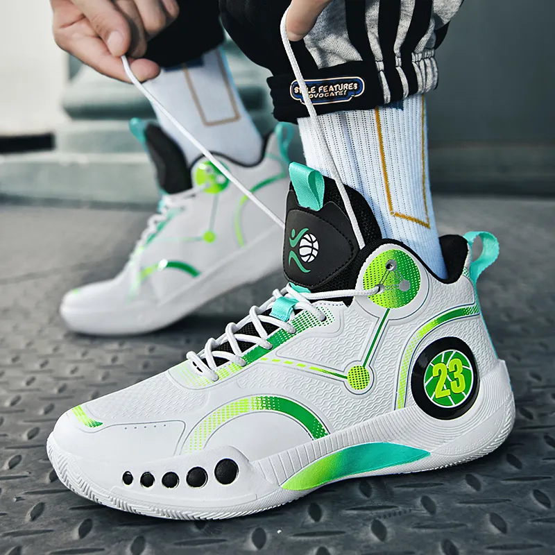 MUSNODO Cushioning, Slip Resistant, Abrasion Resistant, Breathable, Coverage, Rebound Mid Top Basketball Shoes Unisex-16