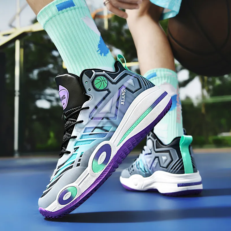 MUSNODO Cushioning, Slip Resistant, And Abrasion Resistant Mid Top Basketball Shoes Unisex-21