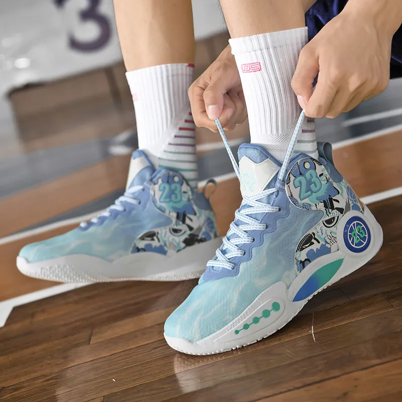 MUSNODO Shock Absorbers With Slip Resistant And Abrasion Resistant Properties High Top Basketball Shoes Unisex-16