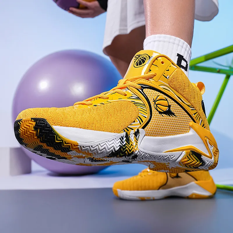 MUSNODO Shock Absorbers Slip Resistant, Abrasion Resistant, Breathable Mid Top Basketball Shoes Men's-41