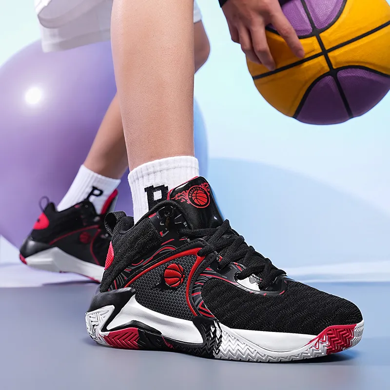 MUSNODO Shock Absorbers Slip Resistant, Abrasion Resistant, Breathable Mid Top Basketball Shoes Men's-29