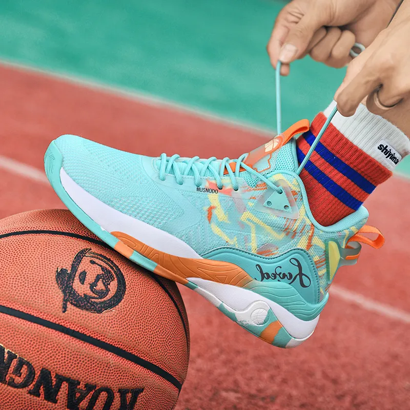 MUSNODO Cushioning, Slip Resistant, Abrasion Resistant, Breathable, Support, Rebound Mid Top Basketball Shoes Men's-16