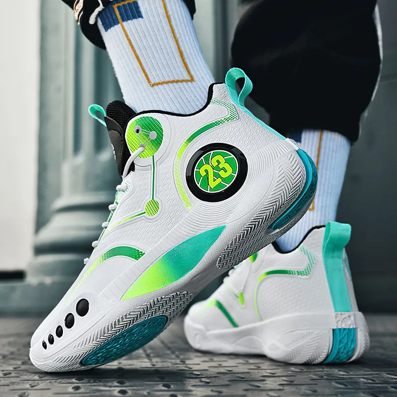 MUSNODO Cushioning, Slip Resistant, Abrasion Resistant, Breathable, Coverage, Rebound Mid Top Basketball Shoes Unisex-18