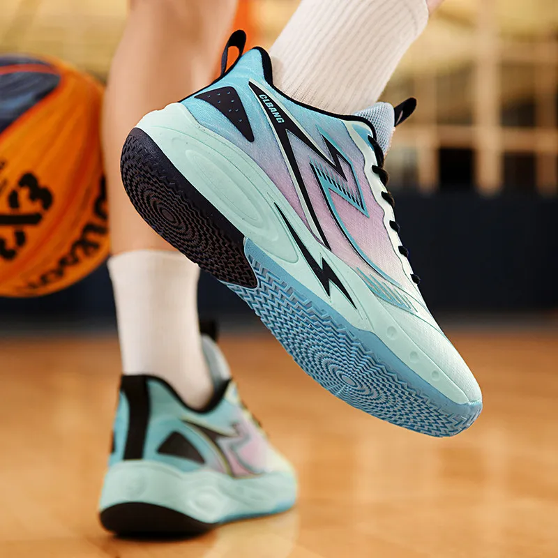MUSNODO Shock Absorbers Slip Resistant Breathable Low Top Basketball Shoes Unisex-14