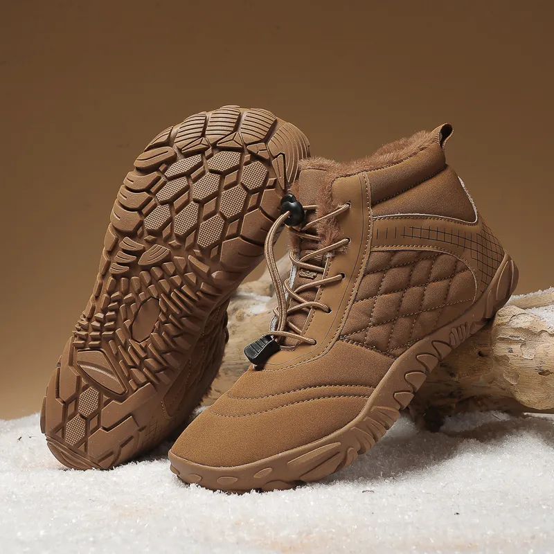 MUSNODO Thermal Waterproof Cushioning Short Snow Boots Men's-16