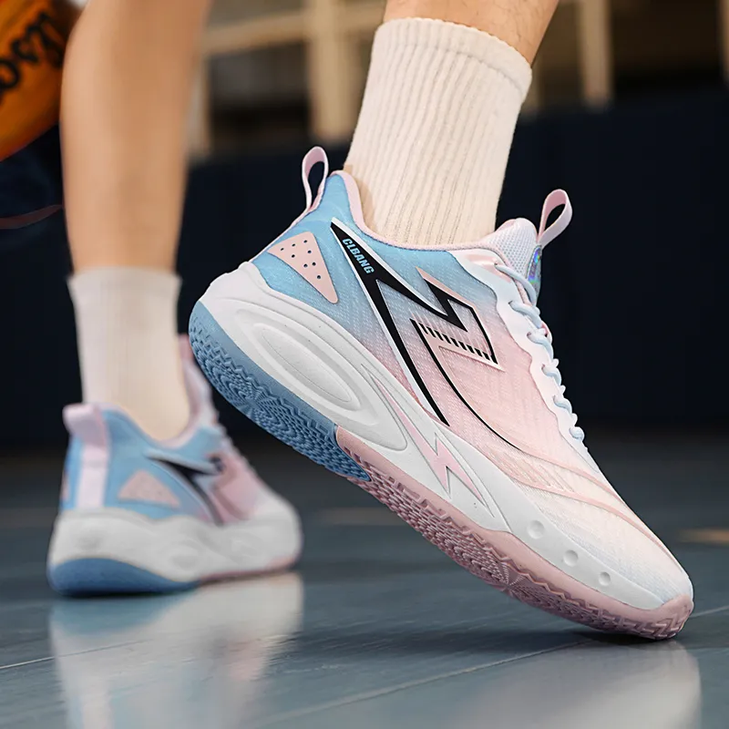 MUSNODO Shock Absorbers Slip Resistant Breathable Low Top Basketball Shoes Unisex-22