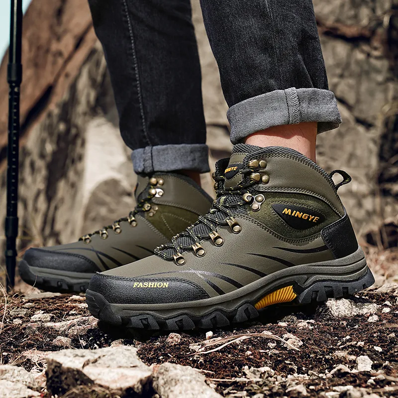 MUSNODO Thermal Cushioning Slip Resistant Short Snow Boots Men's-17