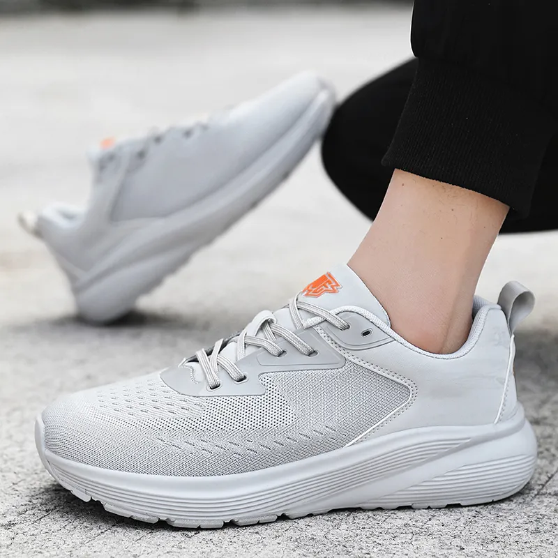 MUSNODO Shock Absorbers Slip Resistant Breathable Low Top Casual Running Shoes Unisex-19