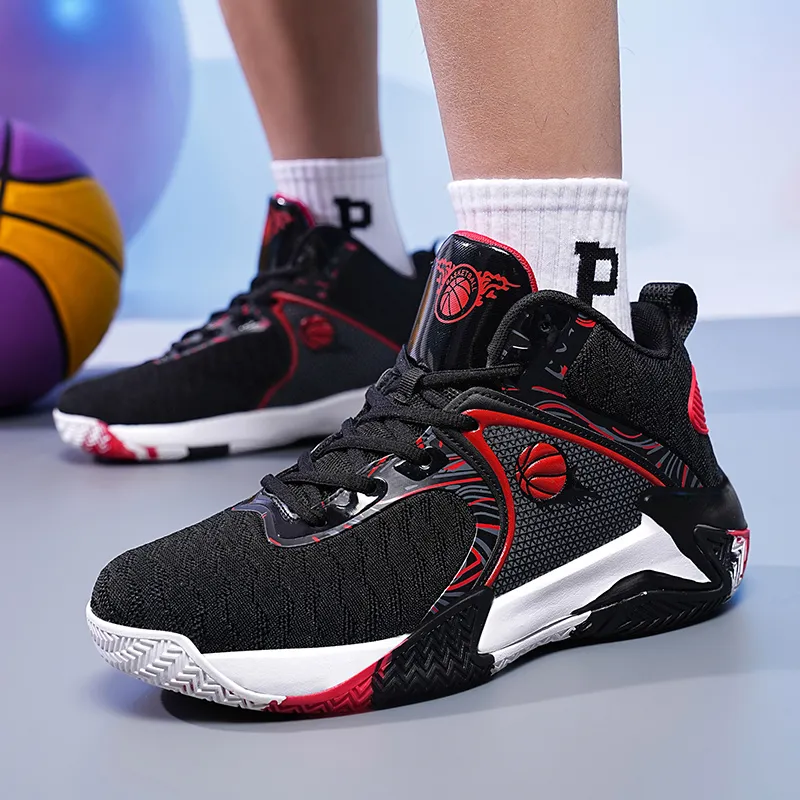 MUSNODO Shock Absorbers Slip Resistant, Abrasion Resistant, Breathable Mid Top Basketball Shoes Men's-27