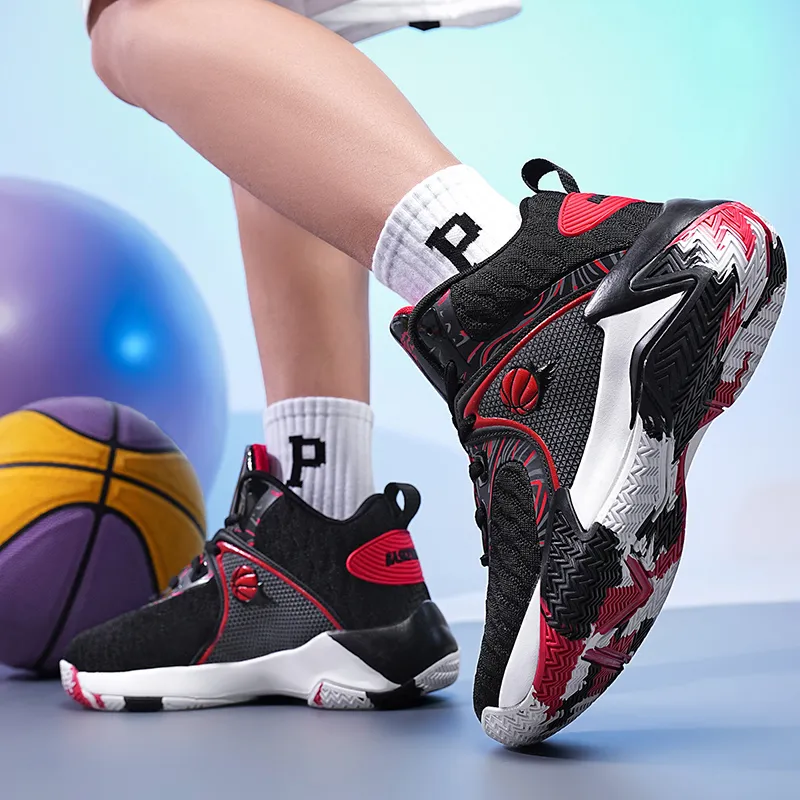 MUSNODO Shock Absorbers Slip Resistant, Abrasion Resistant, Breathable Mid Top Basketball Shoes Men's-28