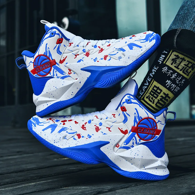 MUSNODO Thermal Coverage Rebound Abrasion Resistant High Top Basketball Shoes Unisex-32