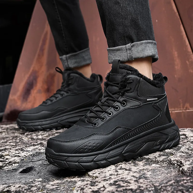 MUSNODO Slip Resistant, Abrasion Resistant, Thermal High Top Casual Running Shoes Men's-4