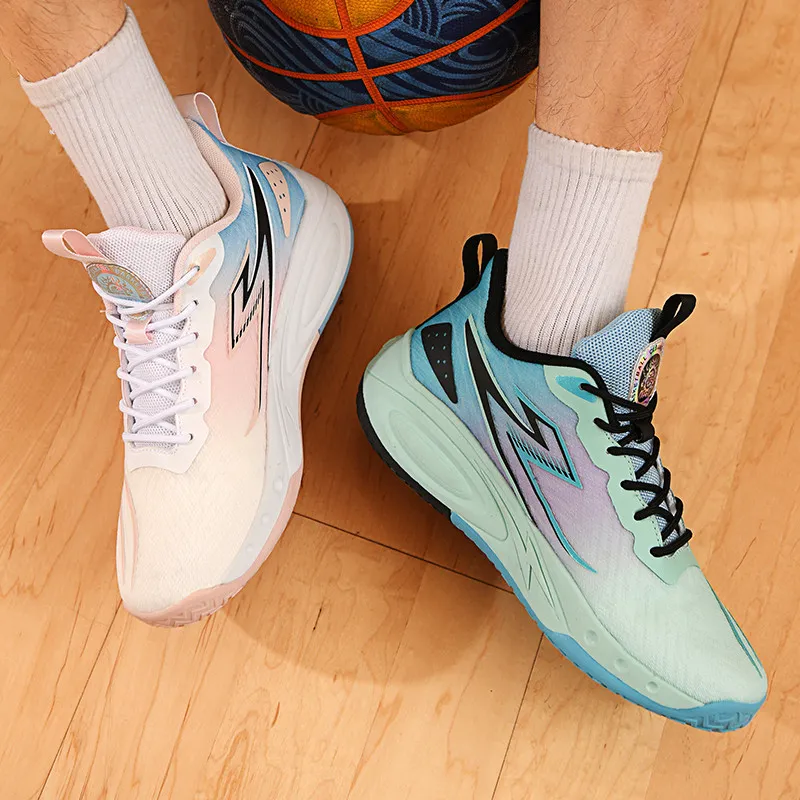 MUSNODO Shock Absorbers Slip Resistant Breathable Low Top Basketball Shoes Unisex-34