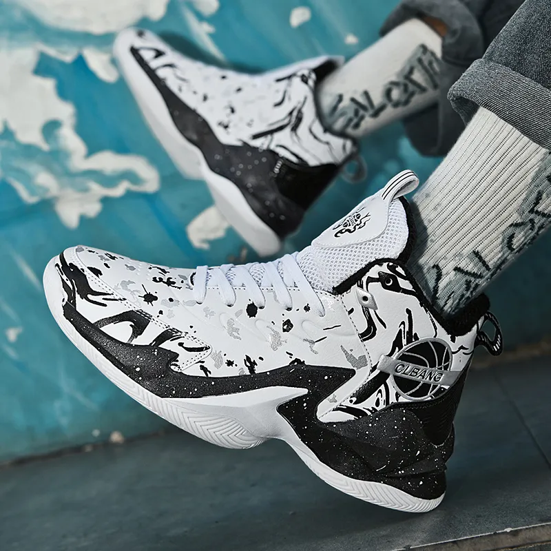 MUSNODO Thermal Coverage Rebound Abrasion Resistant High Top Basketball Shoes Unisex-23
