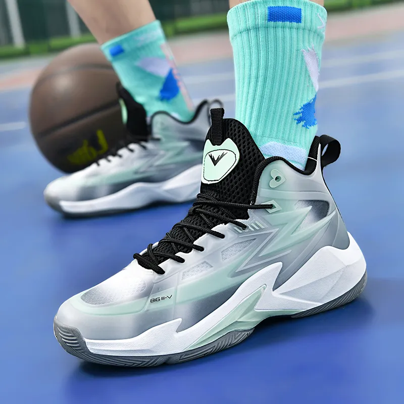 MUSNODO Shock Absorbers With Slip Resistant And Abrasion Resistant Properties High Top Basketball Shoes Unisex-2