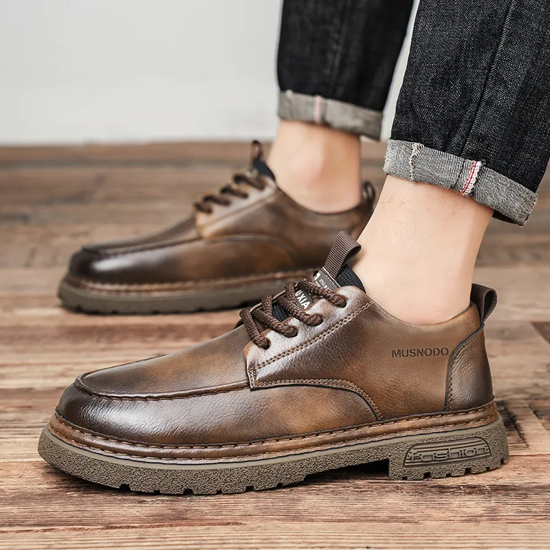MUSNODO Dress Shoes Men Mid Top Black/Brown-10