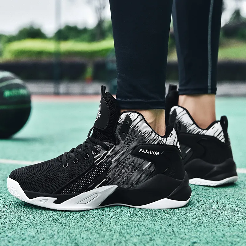 MUSNODO Shock Absorbers With Slip Resistant And Abrasion Resistant Properties High Top Basketball Shoes Unisex-2