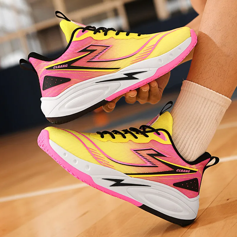 MUSNODO Shock Absorbers Slip Resistant Breathable Low Top Basketball Shoes Unisex-3