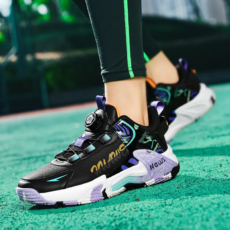 MUSNODO Cushioning Coverage Rebound Low Top Casual Running Shoes Unisex Black And White Mismatched-5