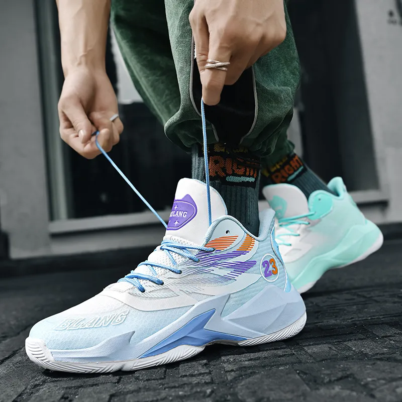 MUSNODO Breathable Coverage Support Mid Top Basketball Shoes Unisex-3