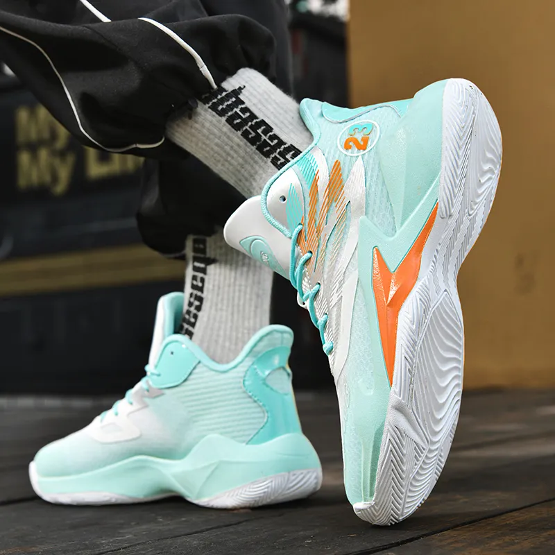 MUSNODO Breathable Coverage Support Mid Top Basketball Shoes Unisex-23