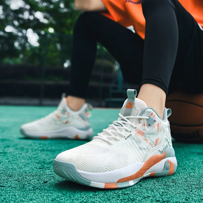 MUSNODO Cushioning, Slip Resistant, Abrasion Resistant, Breathable, Support, Rebound Mid Top Basketball Shoes Men's-11