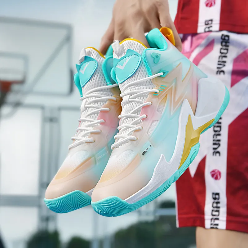 MUSNODO Shock Absorbers With Slip Resistant And Abrasion Resistant Properties High Top Basketball Shoes Unisex-8